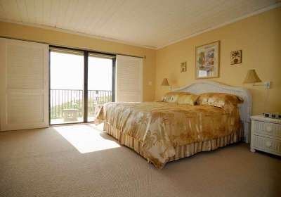 View of Master Bedroon with the Shutters Opened